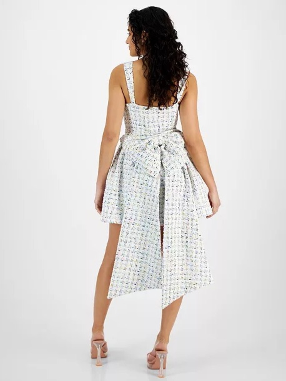 Avec Les Filles Women's Bow-Back Tweed Mini Dress New Size 10